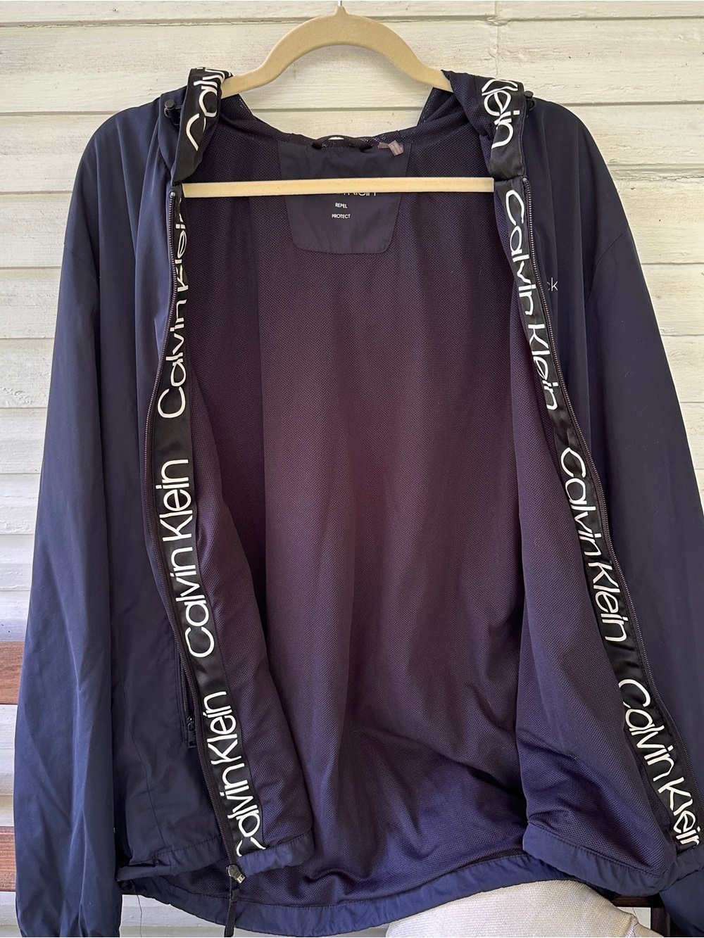 🖤⚡ Calvin Klein Repel Protect Hooded Windbreaker Jacket - Men’s XL ⚡🖤